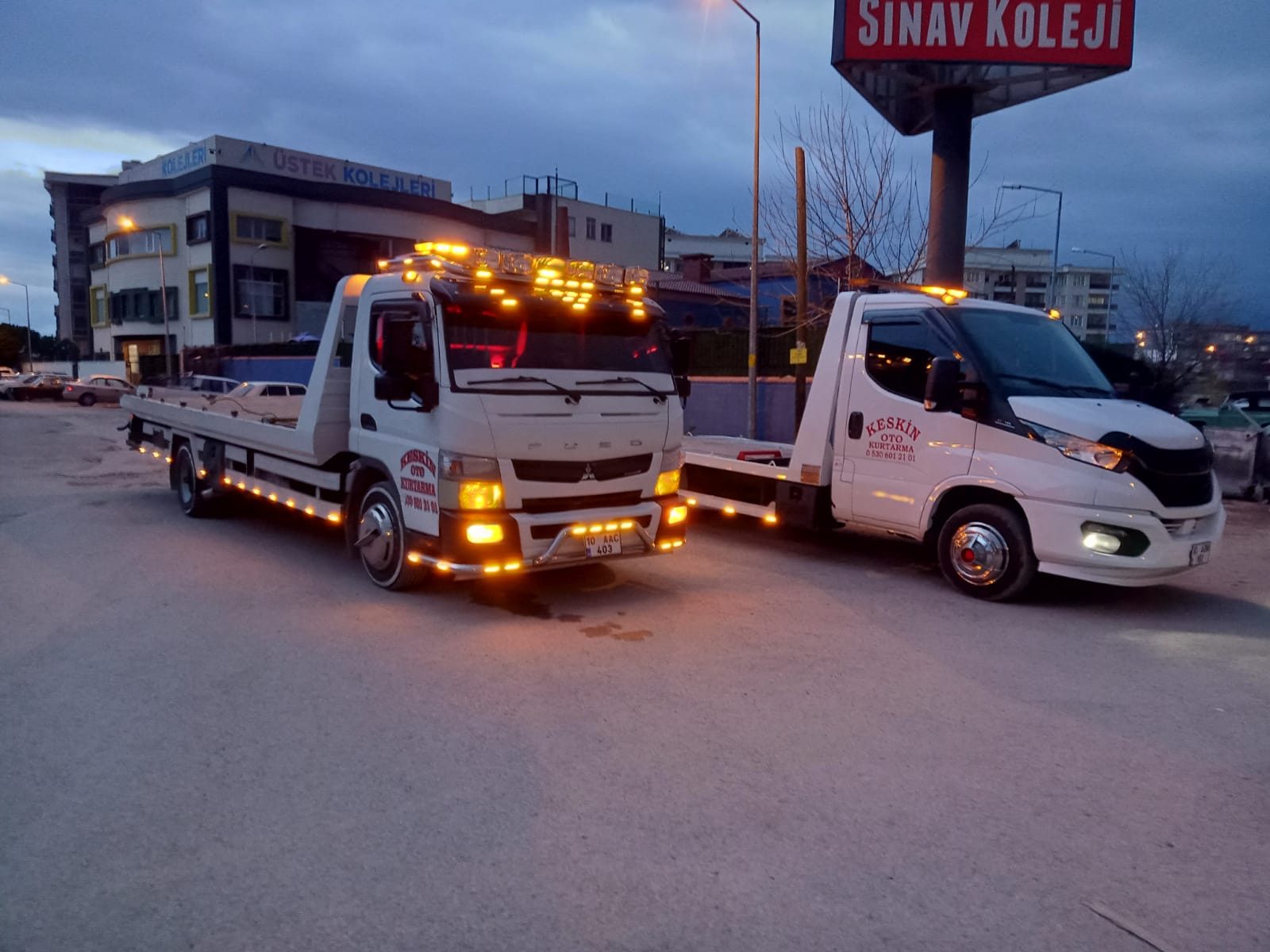 Keskin Oto Kurtarma çekici filosu: Fuso ve Iveco kayar kasa çekiciler